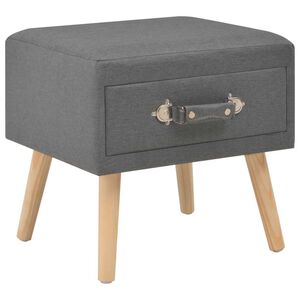 vidaXL Comodino Grigio Scuro 40x35x40 cm in Tessuto