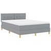 vidaXL Letto a molle con materasso Grigio chiaro 140 x 200 cm Tessuto