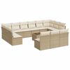vidaXL Set Divani da Giardino 14pz con Cuscini in Polyrattan Beige