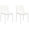 vidaXL Sedie da Giardino 2 pz Bianche 50x46x80 cm in Polipropilene