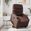 vidaXL Poltrona Alzapersona Reclinabile Marrone in Similpelle