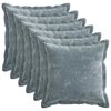 vidaXL Federa 6 pz HOUTEN Azzurro 40 x 40 cm Tessuto Chenille