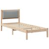 vidaXL Struttura del letto Grigio chiaro 80 x 190 cm Pino massello