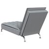 vidaXL Chaise Longue Massaggi Cuscino a Rullo Grigio Chiaro in Tessuto