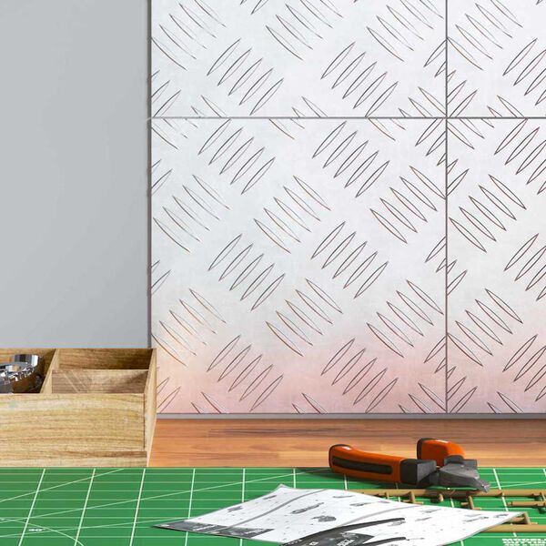 vidaXL Gradini per Scale Quadrato 4 pcs Argento 20 x 20 cm Alluminio