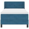 vidaXL Letto a molle con materasso Blu Scuro 200 x 90 cm Velluto
