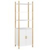 vidaXL Credenza Bianca 60x40x173 cm in Legno Multistrato