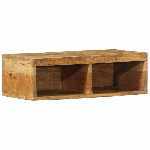 vidaXL Mobile TV a Parete 60x30x19 cm Legno Grezzo Massello di Mango