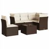 vidaXL Set Divano da Giardino 6 pz con Cuscini Marrone in Polyrattan