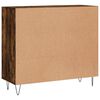 vidaXL Credenza Rovere Fumo 90x34x80 cm in Legno Multistrato