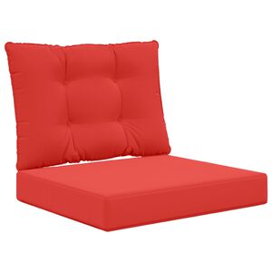 vidaXL Cuscino per divano da esterno Poliestere Rosso 60 x 50,5 cm