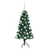vidaXL Albero di Natale Artificiale Angolare con 150 LED Verde 120 cm