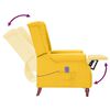 vidaXL Poltrona Massaggiante Reclinabile Gialla in Tessuto