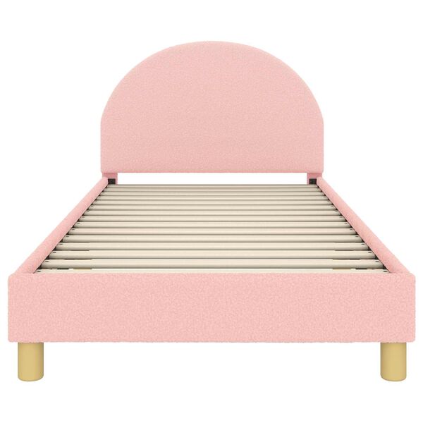 vidaXL Struttura letto bambini con testata Rosa 80 x 200 cm