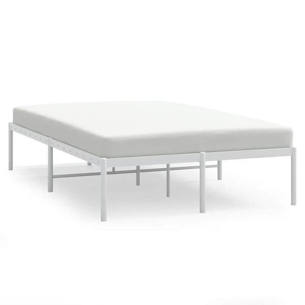 vidaXL Giroletto in Metallo Bianco 135x190 cm