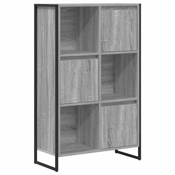 vidaXL Armadio per Libri Grigio Sonoma 68 x 30 x 108.5 cm