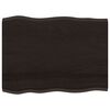 vidaXL Piano Tavolo Marrone Scuro 80x60x2 cm in Rovere Non Trattato