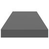vidaXL Scaffali a Parete 4 pz Grigio Lucido 80x23,5x3,8 cm in MDF