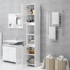 vidaXL Mobile da Bagno Bianco Lucido 30x30x183,5 cm Legno Multistrato