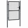 vidaXL Cancello da Giardino in Rete di Acciaio Zincato 100x125 cm Grigio