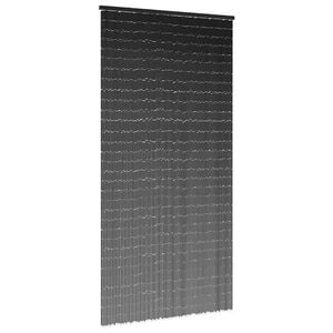 vidaXL Tenda Antimosche per Porte Grigio Scuro 90x220 cm Bamb&ugrave;