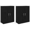 vidaXL Mobile a muro 2 pz Rovere Nero 69,5 x 34 x 90 cm