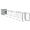 vidaXL Casetta Cani Corsa Grigio Chiaro 110x813x110 cm Acciaio Zincato