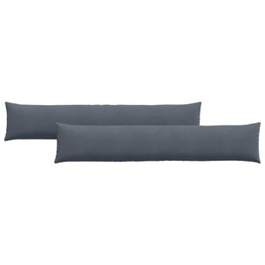 vidaXL Cuscini da Divano 2 pcs Grigio scuro 200 x 40 cm