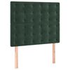 vidaXL Giroletto a Molle con Materasso Verde Scuro 80x200 cm Velluto
