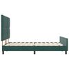 vidaXL Letto a molle con testiera Verde Scuro 160 x 200 cm Velluto