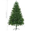 vidaXL Albero di Natale Preilluminato con Palline Verde 180 cm