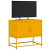 vidaXL Mobile TV Giallo Senape 68,5x39x60,5 cm in Acciaio