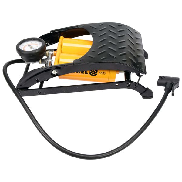 VOREL Pompa a Pedale a Doppio Pistone con Manometro