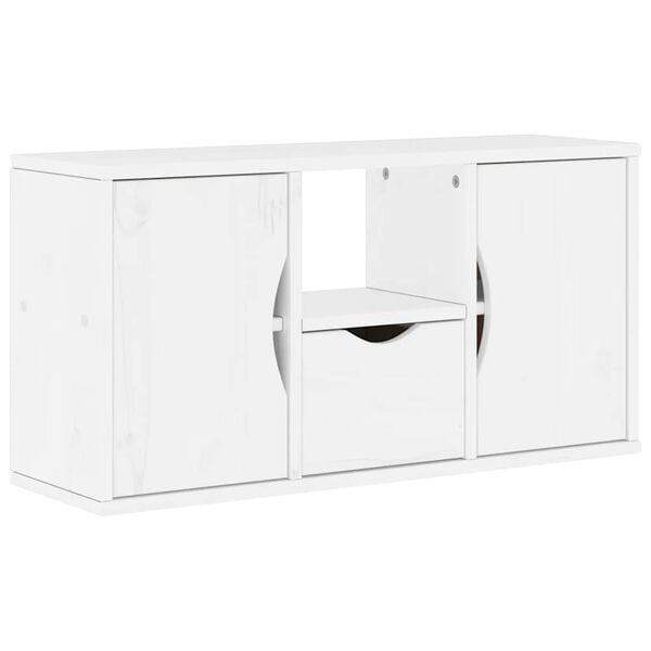 vidaXL Mobile Porta TV con Cassetto ODDA Bianco 79x24x40 cm