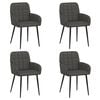 vidaXL Sedie da pranzo 4 pz Similpelle Nero 57 x 50 x 85 cm