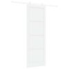 vidaXL Porta scorrevole Bianco 83 x 232 cm Legno Massello di Pino