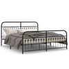 vidaXL Giroletto con Testiera e Pediera Metallo Nero 183x203 cm