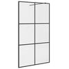 vidaXL Parete per Doccia Walk-in Vetro Trasparente ESG 115x195cm Nera