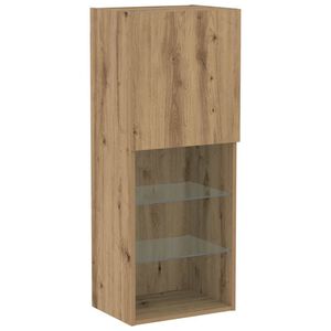 vidaXL Set mobile TV con LED Rovere artigianale 40,5 x 30 x 102 cm