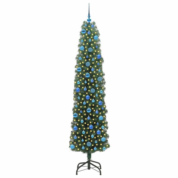 vidaXL Albero di Natale artificiale con 300 LED Verde 240 cm