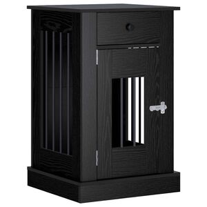 vidaXL Mobile da cassa per cani Rovere Nero 50 x 47,5 x 80 cm