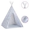 vidaXL Tenda Tipi Bambini con Borsa Grigio Poliestere 115x115x160cm