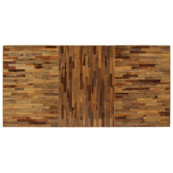 vidaXL Tavolo da Pranzo in Teak Recuperato e Acciaio 180x90x76 cm