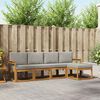 vidaXL Set di divani da esterno 5 pcs Grigio Naturale e Chiaro