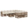 vidaXL Set Divano da Giardino 12 pz Beige polyrattan