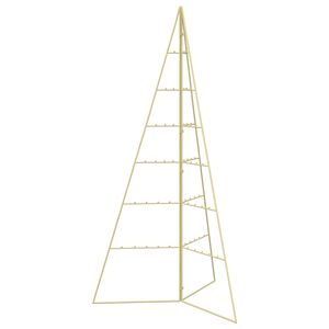 vidaXL Albero di Natale in metallo KUOPIO 140 cm Acciaio Oro
