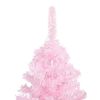 vidaXL Albero di Natale Preilluminato con Palline Rosa 210 cm PVC