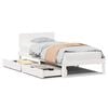 vidaXL Giroletto con Cassetti Bianco 90x200 cm Legno Massello di Pino