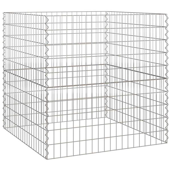 vidaXL Compostatore Quadrato 100 x 100 x 100 cm Ferro