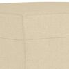 vidaXL Poggiapiedi Crema 60x50x41 cm in Tessuto